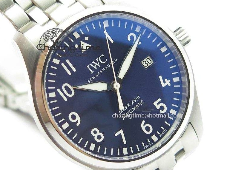 MIROTIME 0314 Durable Mark XVIII Le Petit Prince IW327004 SS Mk Maker Best Edition Blue Dial On SS Bracelet A 7297